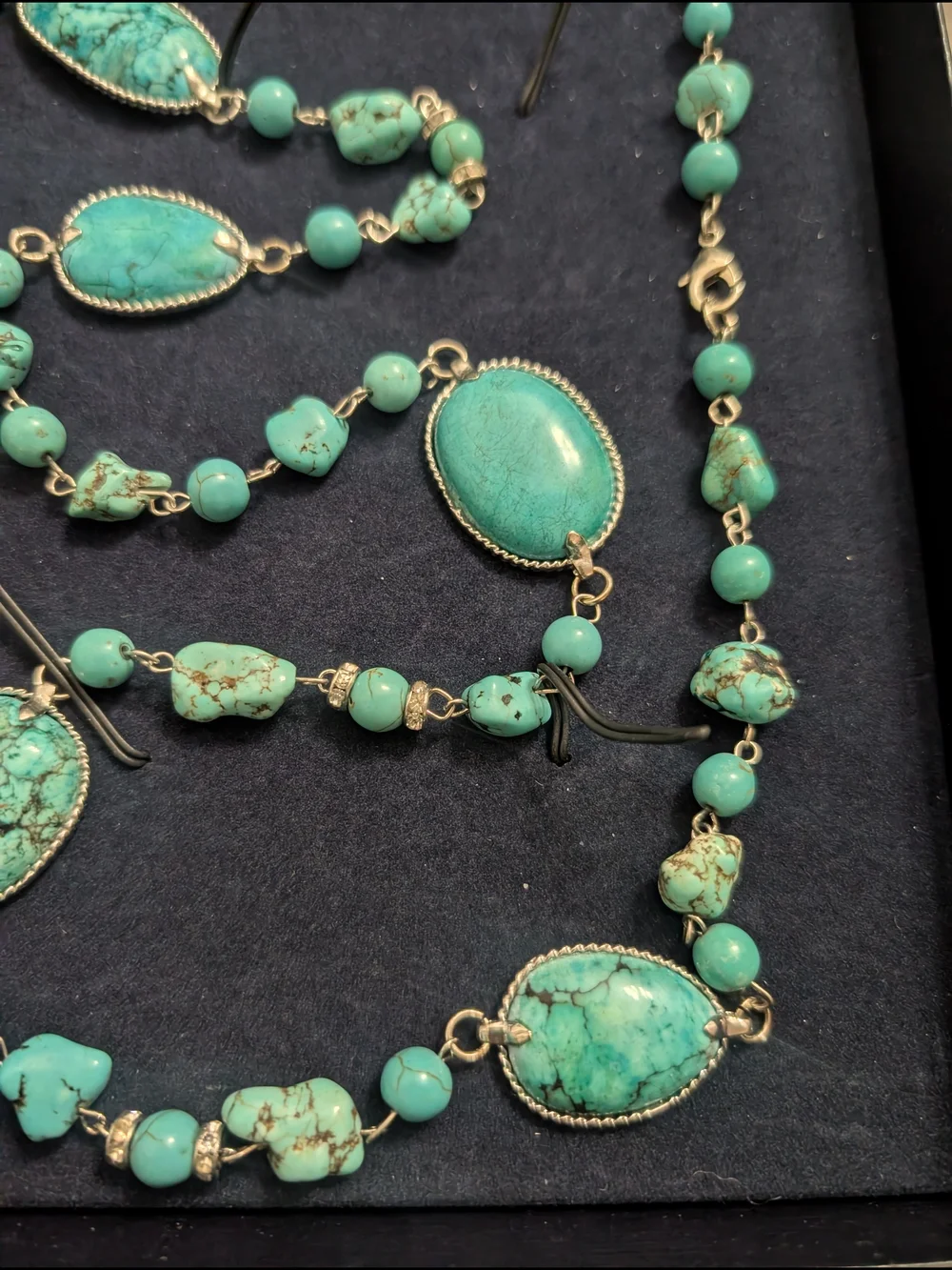 Stauer Turquoise Stone Beaded Necklace - Blue Green